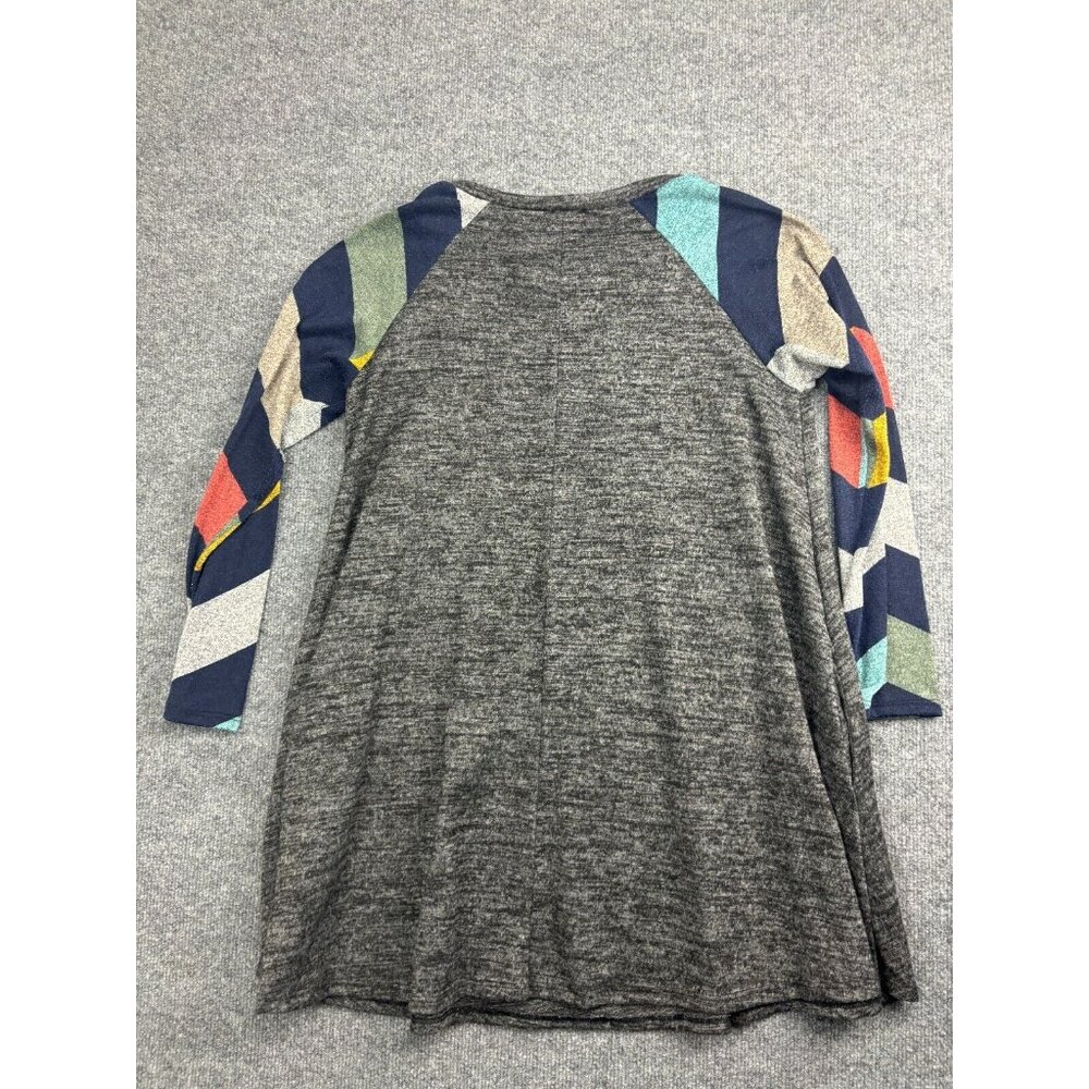 Egs California Sweater Dress Women's M Gray Striped Long Sleeve Pockets USA - Picture 7 of 7